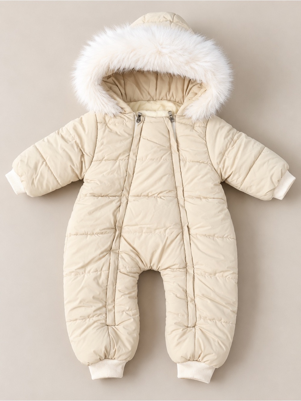 New Baby Unisex Insulated Snowsuit-Soft Lining, 9-16 M